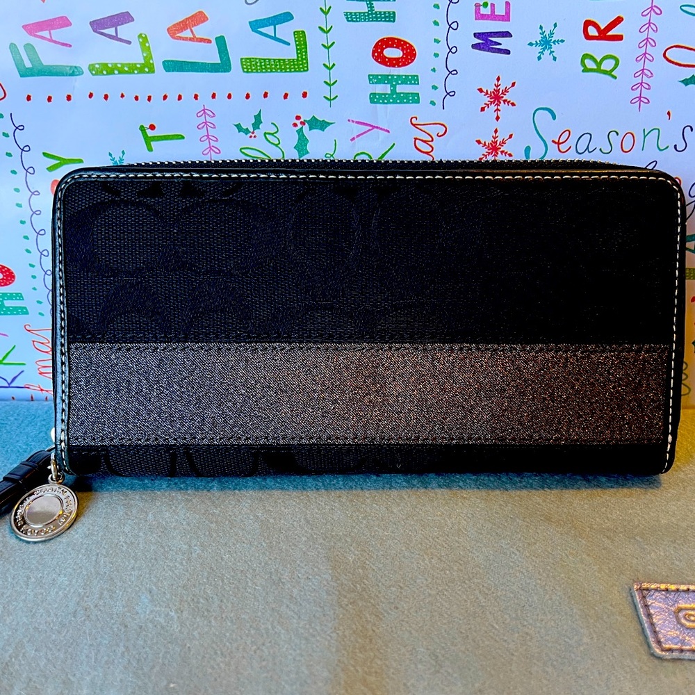 COACH Black Logo Wallet